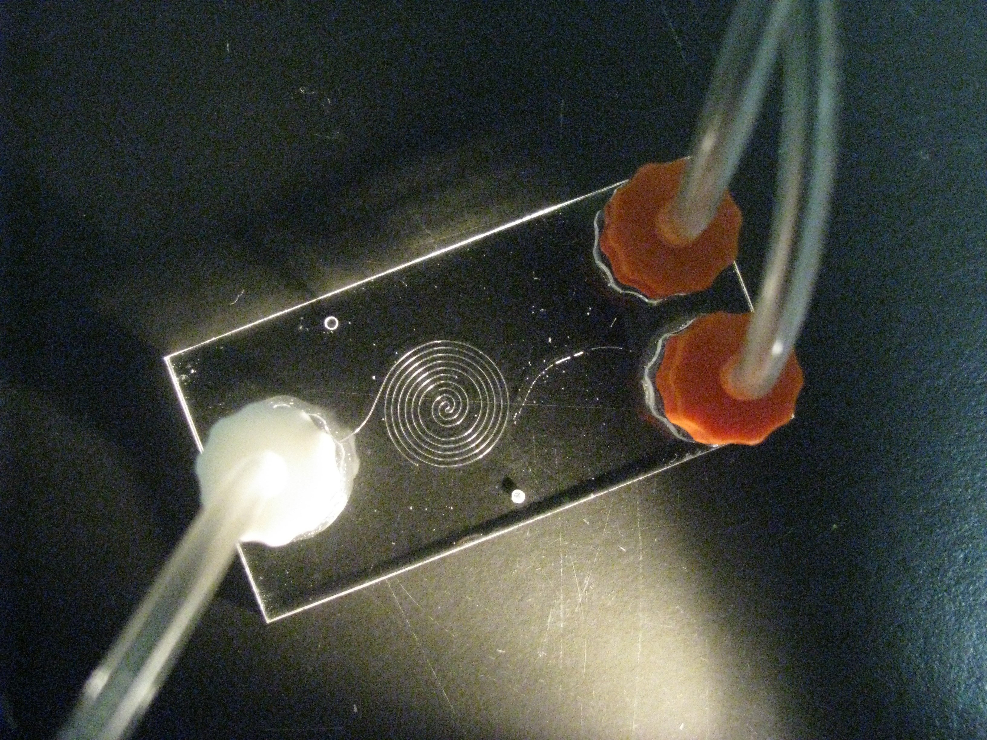 A microfluidic chip with a deep spiral-shaped channel
